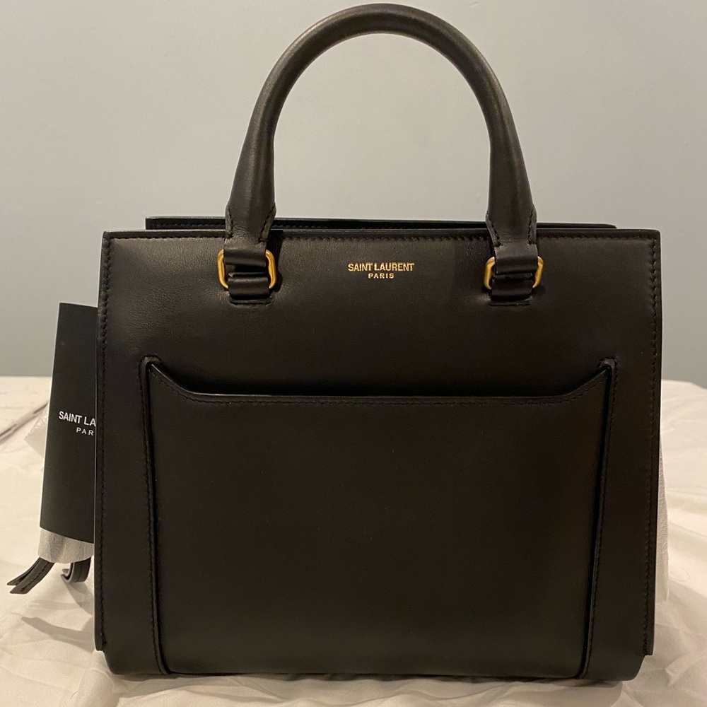 YSL Black Smooth Leather Small East Side Tote Bag - Picture 2 of 10